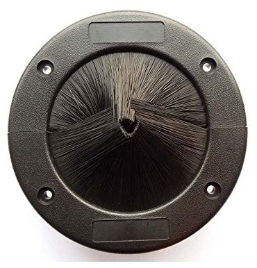 4-Inch Cable Management Grommet for Raised Floors - Airflow & Dust Protection, Data Center & Server Room Use - Durable Rubber Floor Grommet Insert (Single Pack)