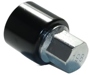 Enwye Clé antivol pour écrou de Roue de Voiture 198 ou V, clé de Rechange pour écrou de Roue de sécurité (41 x 17 mm/198)
