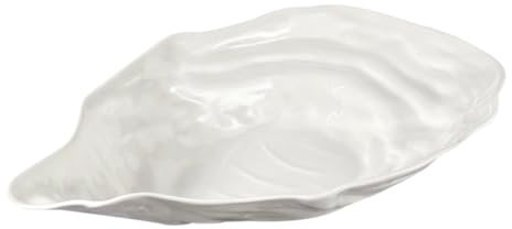 Zerodeko Plateau A Huitre en Céramique, Assiette en Céramique Huître, Design Irrégulier Élégant, Bol à Salade Polyvalent pour Repas et Rassemblements
