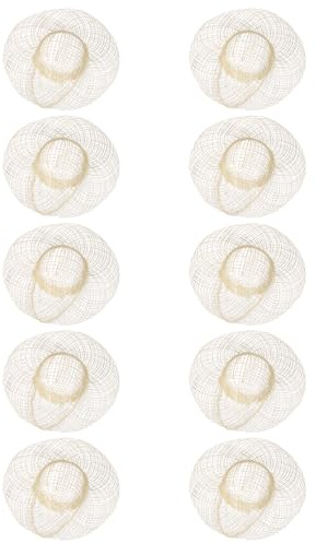 sourcing map 10 mini sombreros de paja, sombreros de paja en miniatura de punto de 4 pulgadas, gorra pequeña natural para casa de muñecas, accesorios de decoración de manualidades, decoración de ropa