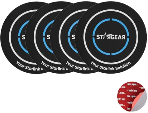 4PCS Starlink Mini/Gen 3 Magnetic Mount Plates, Adhesive Metal Plate Magnetic Pads for Satellite Dish Magnetic Car Mount, Starlink Mounting Accessory for Car Truck SUV Aluminum/Glass Cab Roof