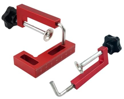 MagiDeal Serre-joints d'angle pour le travail du bois, serre-joints à angle droit, serre-joint à fixation rapide, serre-joint de positionnement, 1 Pièce Rouge