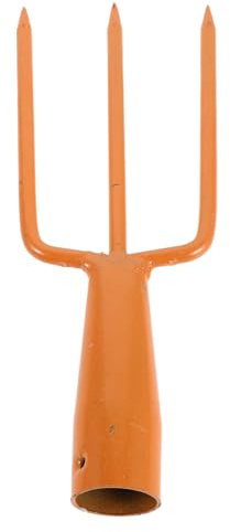 Milisten Testa di Ricambio per Forca da Scavo a 3 Denti in Acciaio Resistente 15 Cm, Forcone da Giardino Portatile per Aerazione Terreno, Diserbo e Lavori Agricoli All’aperto