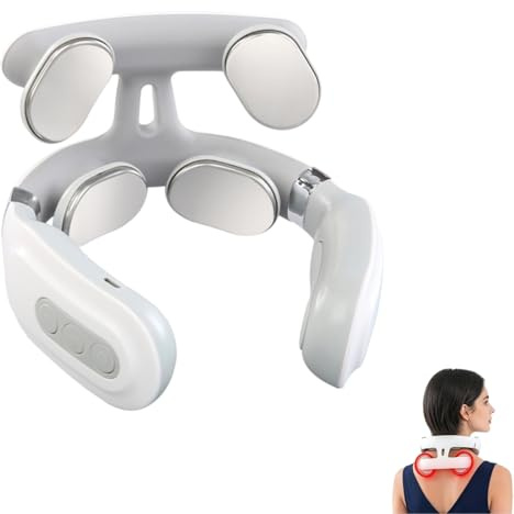 Vertaline Cervirest Massaggiatore Elettrico Cervicale Collo - 4 Teste, Ricarica USB, Riscaldamento, per Domestico, Ufficio