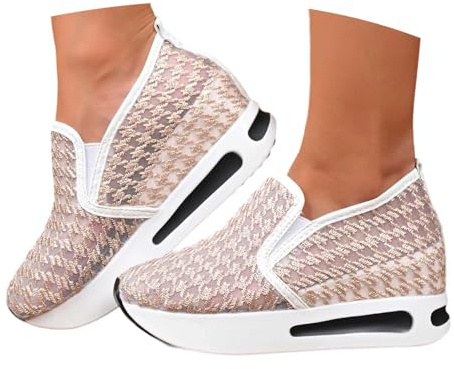 SKFLABOOF Chaussures d'été blanches pour femme - Chaussures dirndl blanches - Baskets festives - Baskets blanches pour femme - Baskets traditionnelles en tissu - Chaussures de sport - Chaussures de