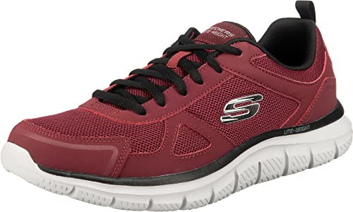 Skechers 52631 Track Scloric, Herren-Sneakers, Burgunderot/Schwarz, Rot - bordeaux - Größe: 42 EU