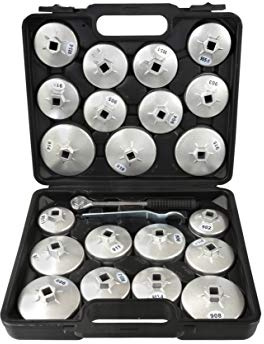 BSD Ölfilterschlüssel Set - Ölfilter Schlüssel Set, Ölfilter Entfernung Werkzeugsatz - 1/2” Vierkant - 65-101mm - 23 Teilig