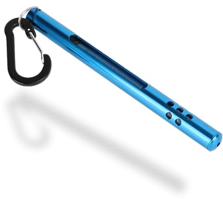 Fishing Thermometer,Portable Fly Fishing Water Thermometer with Carabiner Aluminum Alloy Shell Fly Fishing Thermometer,for Stream Lake Outdoor(Blue)