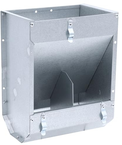 Agrarflora Kaninchen Futterautomat 2,5kg - verzinkter Futtertrog mit 2 Fächern - robuster Futterspender für Hasen, Nager und Kleintiere - Kaninchenfutterautomat, Fressnapf, Futterstelle