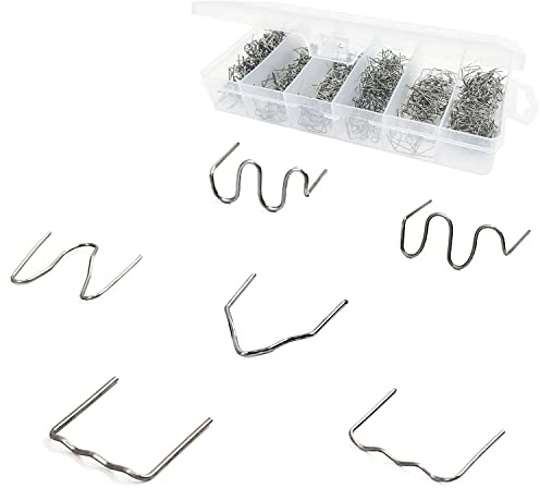1800 pcs Edelstahl Hot Staples Welder Staple,Plastik Schweißen Heiße Heftklammern,6 Arten in verschiedenen GrößenSchweiß-Zubehör,für Auto reparaturkun Reparieren,Stoßstange usw (1800)