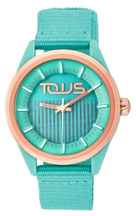 TOUS para Mujer Reloj Solar sostenible Negro Vibrant Sun (Turquesa)