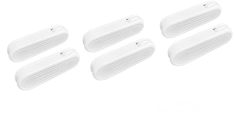 HASAYAKI Gardinsnörevikter, 6-pack plasthängen med dragsnöre för vertikala persienner och draperier - Vit