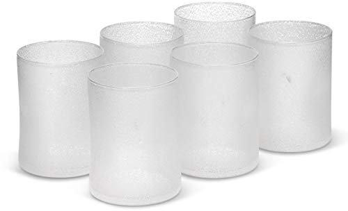 SWEET HOME Ensemble de 6 Verres en Verre soufflé Blanc Mat Murano Style cod.BC00940MT cm 10h diam.7,5 by Varotto & Co.