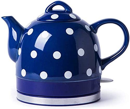 EKAYG Bouilloire Bouilloire Électrique En Céramique Bouilloire Sans Fil Bouilloire À Thé, Bouilloire À Thé Vintage, 1000W Eau Rapide Pour Le Thé, Café, Soupe, Base Amovible, Arrêt