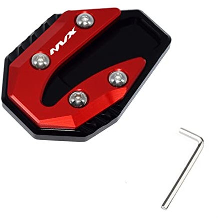 WARFEL Motorradzubehör Ständer Seitenständer Erweiterung Vergrößerer Pad Seitenhalterung Für Y&amaha NVX 155 150 125 Aerox 155 (Color : Red a)