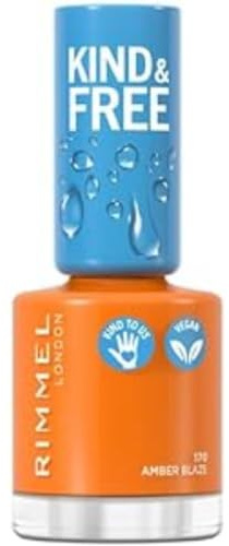 RIMMEL Kind & Free Nail Polish, 170 Amber Blaze, 8ml