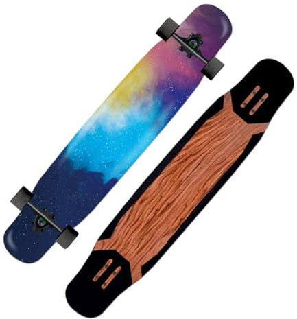 Skateboard Longboard Anfänger für Extreme Sport Downhill Dancing, 46 Zoll Longboards für Jungen Mädchen, Longboard Cruiser Skateboard für Kinder Erwachsene Anfänger (Color : Style E)