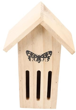VINTORKY Schmetterlingsfutterhäuschen Aus Holz Für Garten Schmetterlingshaus Als Futterstation Hängendes Insektenhaus Als Gartendeko Unterschlupf Für Schmetterlinge Im Freien