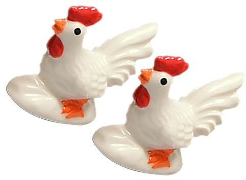 Alipis 2pcs Chopsticks Rest Ceramic Rooster Chopstick Holder Dinner Table Decor Spoon Holder Home Restaurant