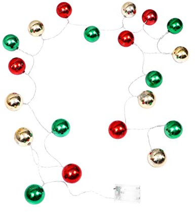 Artibetter Led-lichterkette mit Kugel-design Lichterkette für Weihnachten Party und Heimdekoration Einfach Anzubringen Schönes Licht für Terrasse und Garten
