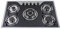 Czyurachel Built-in Gas Hobs 5 Burners, Gas Cookers, Battery Pulse Auto Ignition, Knobbed, Large Panel Design, 77x51x15cm, Minimum Embedding Depth 10 cm