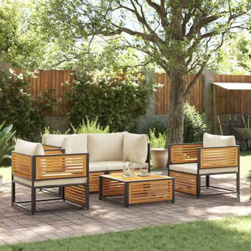 Festnight Balkon Lounge Klein Gartenlounge Set Holz Lounge Möbel Outdoor Ecklounge Balkonmöbel Kleiner Balkon Sofa Ecksofa Gartenmöbel Terrassenmöbel Loungemöbel Massivholz Akazie