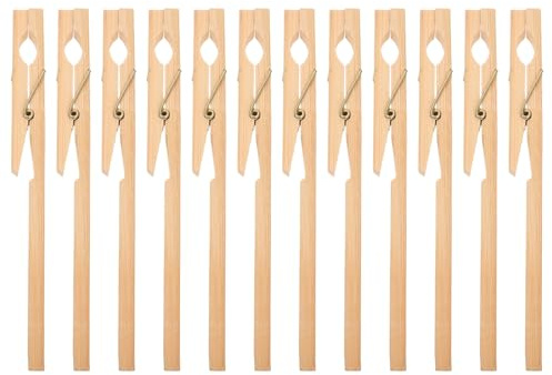VALICLUD 12 Abrazaderas de Madera para Tubos de Ensayo Fijación Práctica y Alta Fiabilidad para Laboratorios y Escuelas, Pack de 12 Unidades