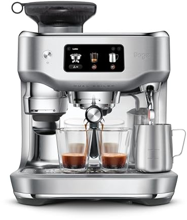 Sage - The Oracle Dual Boiler, Bean to Cup Coffee Machine with Manual and Automatic Milk Frother, 45 Grind Settings - 16 Pre-Set Recipes Incl. Espresso, Cappuccino, Flat White - Stainless Steel