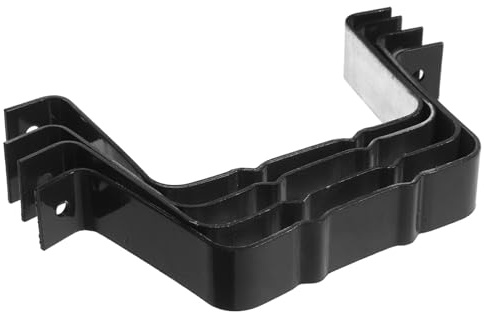 Sangle Pièces Alliage Noir D'aluminium, Lot de 4 Gouttière | Adaptable, Effet de Maintien, Style Mat, pour Canalisations Pluviales Extérieures, Usage Polyvalent