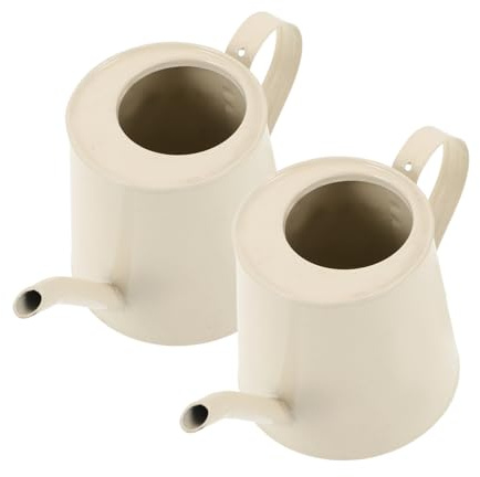 DIYEAH 2 pezzi Annaffiatoio in Ferro per Design Moderno Righe Beccuccio per Versare Liquido Resistente e Sicuro per Giardino e Decorazione Interni Colore Casuale Colore Casuale