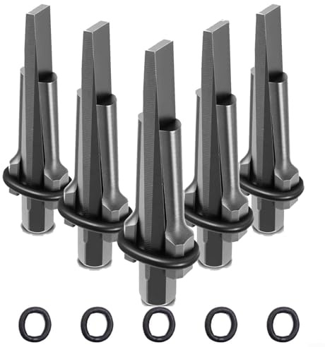 Scalpelli per pietra, 18 mm, per spaccare rocce e cemento, set da 5 pezzi con cuneo e spessore in acciaio legato forgiato 40CrMo, compatibili con marmo e granito
