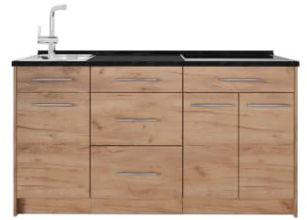 Vicco Köksblock Fame-Line, Goldkraft ek, 150 cm, AP Antracit, för individuell expansion med kompatibla moduler