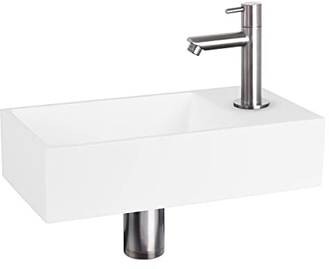 Differnz 38.150.00 Waschbecken Oberfläche Solide Weiß 36 x 18,5 x 9 cm