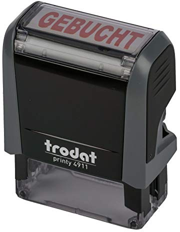Trodat Printy 4911 grau GEBUCHT ROT