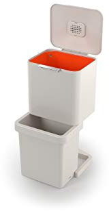 Joseph Joseph 30091 Joseph Totem Pop - Mülltrennungs und Recyclingeinheit 60 Liter - steinfarbig