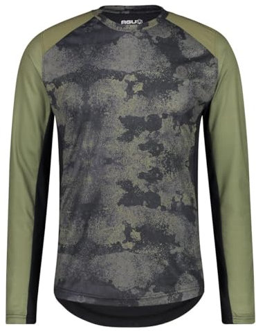 AGU Maglia MTB Sport Uomo Verde Scuro - Maniche Lunghe