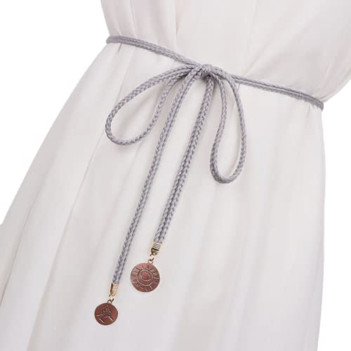 CHENGZI Modischer Damengürtel, Taillenkette, Seil, geflochten, lässig, dünner Gürtel für Damenkleid