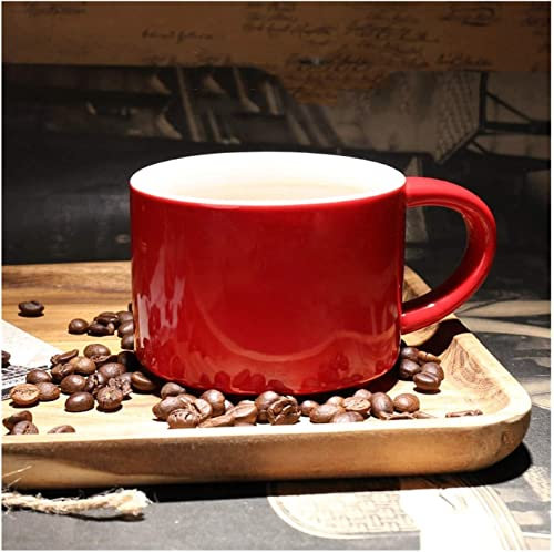 Tazzine Caffè Tazzine Caffe Tazze Caffe Tazza da caffè rossa, tazza in ceramica da caffetteria in stile europeo, adatta for l'invio di mamma o Natale e vacanze varie Tazzine da Caffè Tazza da Caffè