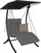 Angerer Freizeitmöbel GmbH Hollywoodschaukel 1-Sitzer Luxus Smart - Gartenschaukel Made in Germany - Schaukel zum Sitzen, Liegen und Entspannen - inklusive Bett-Funktion - einfache Montage (Hellgrau)