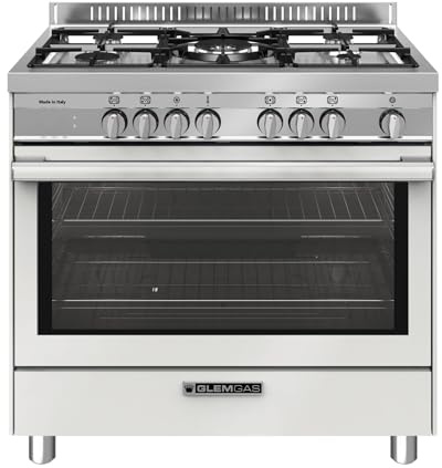 Cuisinière à gaz n° 5 brûleurs four électrique 90x60 cm blanc - ST965MWH