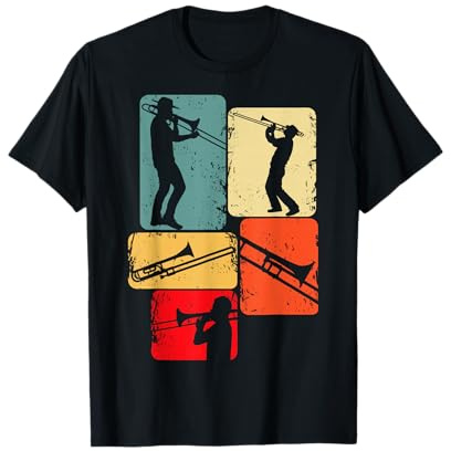Coole Posaunen & Jazz Musiker Geschenke Posaune Posaunist Herren Kind T-Shirt