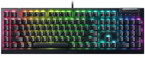Razer BlackWidow V4 X (Yellow Switch) - Mechanische Gaming-Tastatur mit Razer Chroma RGB (Yellow Switches, 6 eigene Makro-Tasten, Doubleshot-ABS-Tastenkappen) QWERTY US-Layout | Schwarz