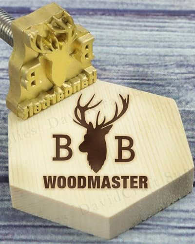 Branding-Eisen für Holz mit Heißstempel, personalisiertes Brandeisen für Holzbearbeitung, handgefertigt von Design (15,2 x 15,2 cm)