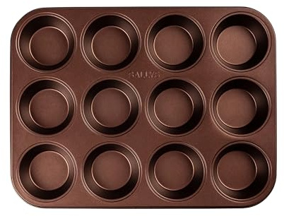 Sallys Muffinform für 12 Muffins 27 x 35 x 3,3 cm - spezielle Antihaftbeschichtung (PFAS- und PTFE-frei)