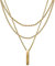 RUGGED steel - Damen Ketten Set aus Edelstahl für Layer Looks (+ Stab-Anhänger) 3 Halsketten -> 7 Styles (gold) - inkl. Schmuck-Box