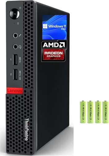 Lenovo ThinkCentre M625q Mini Form Ordinateur de bureau professionnel AMD Dual-Core A4-9120C, 8 Go de RAM 256 Go PCIE SSD, AMD Radeon R4, RJ-45, ports d'affichage, ports USB, Windows 11 Pro, noir