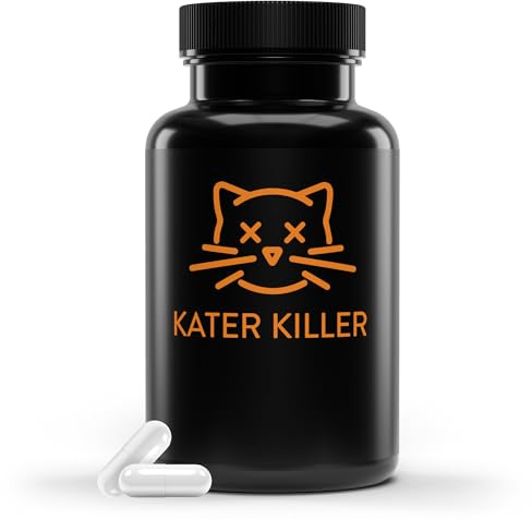 Kater Killer | 100 Kapseln mit Elektrolyten und Vitaminen | Cholin zur Unterstützung der Leberfunktion | Vegan | Bei Flüssigkeitsverlust | Für den Morgen danach |