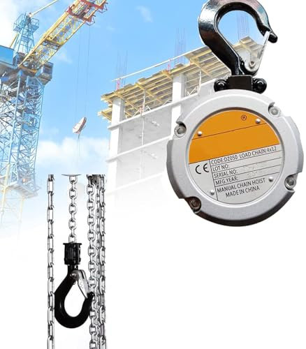 Paranco a catena manuale, paranco a catena, paranco a catena in acciaio con sollevamento manuale, per sollevamento, trazione, costruzione, garage, magazzino, macchinari per autoveicoli,500KG*3M