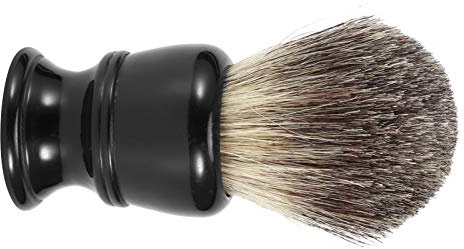 Rakborste, Hårborste med Svart Handtag med Svart Handtag, Rik Skum, Mjuk Exfolierande Borste, Lämplig för Tjockt Skum, Snabb Torkning, Bärbar Borste för Rakskum