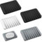 Porte-Savon,4 Pcs Porte Savon Salle de Bain, Porte-Savon en Silicone,Porte-Savon Noir, Porte-Savon Auto-Drainant, Convient aux hôtels et aux Salles de Bains(Noir + Noir + Blanc + Gris)